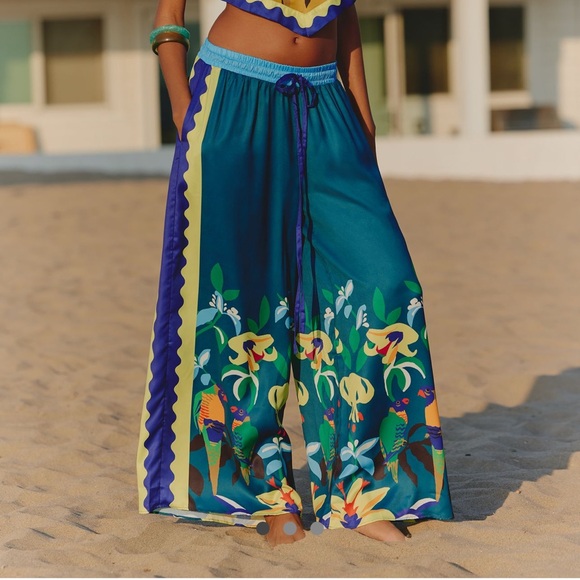 Anthropologie Pants - Celandine x Claire Colin wide leg drawstring pants from Anthropologie